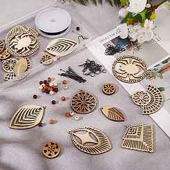 Набор для изготовления сережек с подвеской из дерева своими руками DIY-SZ0007-36