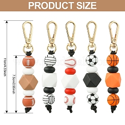 Porte-clés boule en silicone&nbsp;KEYC-YW00147-01