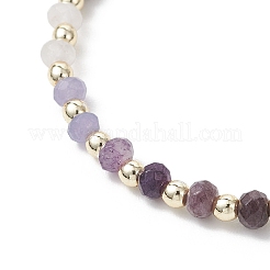 Bracelets extensibles en perles de jade naturel teint de Malaisie et d'hématite synthétique pour femmes&nbsp;BJEW-JB13069-04