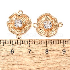 Verbindungsanhänger mit durchsichtigem Zirkonia-Pavé aus Messing&nbsp;CU-CBAEC99-11G