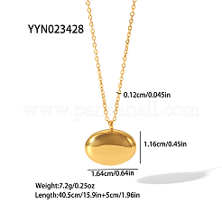 Модные овальные серьги-гвоздики и ожерелья-подвески из нержавеющей стали 304 для женщин BL8928-1