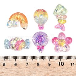 Transparente Cabochons aus Harz und Pailletten&nbsp;RESI-B043-04