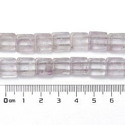 天然石アメジストビーズ連売り  正方形  9.5~10x9~10x5mm  穴：1mm  約40個/連  15.75インチ（40cm）&nbsp;G-C110-A01-01