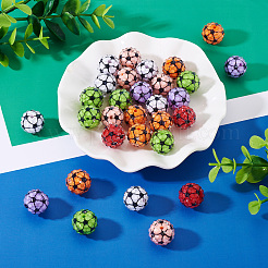 30 шт. бусины из смоляных страз на спортивную тематику&nbsp;RESI-TA0003-96B