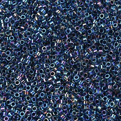 MIYUKIデリカビーズ  シリンダー  日本製シードビーズ  11/0  （db0085)ブルーの裏地付きアクアアブ  1.3x1.6mm  穴：0.8mm  約2000PCS /ボトル  10 G /ボトル&nbsp;SEED-JP0008-DB0085