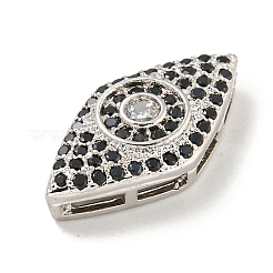 Латунь микропаве черный кубический цирконий&nbsp;KK-G493-10P-02