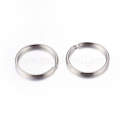 アイアン製キーリング  キーホルダー留め金のパーツ  プラチナ  30x3mm  内径：26mm&nbsp;X-IFIN-C057-30mm