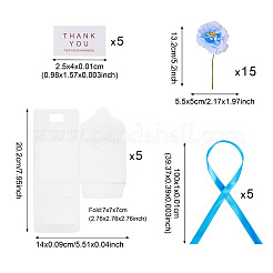 Прозрачные подарочные коробки для упаковки конфет из ПВХ с лентой и искусственным цветком CON-TAC0001-20B