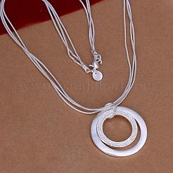 Colliers à chaîne serpent en laiton plaqué couleur argent populaire&nbsp;NJEW-BB12693