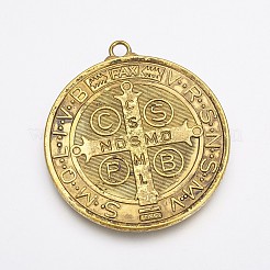 Lega stile tibetano grandi ciondoli&nbsp;X-TIBEP-A17171-AG-FF