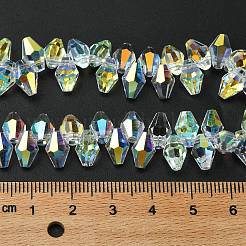 Прозрачные стеклянные бусины гальваническим пряди&nbsp;GLAA-K064-06A-AB01