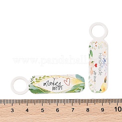 100 шт. бумажные ценники с принтом в виде листьев CDIS-H007-09