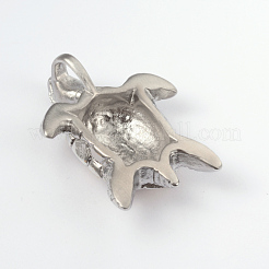 316サージカルステンレスペンダント  カメ  ゴールデン·ステンレス鋼色  45x34x10mm  穴：5x9mm&nbsp;X-STAS-L186-083M