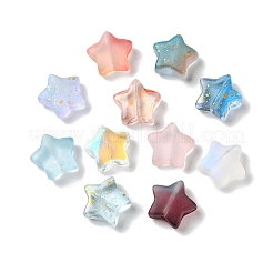 Прозрачные гладкие и матовые стеклянные бусины GLAA-O023-19