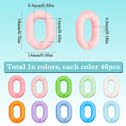 400 шт. 10 цвета акриловые соединительные кольца&nbsp;MACR-SP0001-42