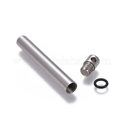 304ステンレスペンダント  ラインストーン付き  コラム  クリスタル  ステンレス鋼色  45.5x5.5mm  穴：2mm&nbsp;STAS-P235-14P