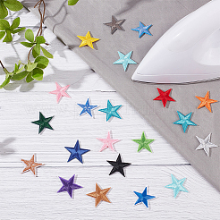 90 шт. 18 цвета компьютеризированная вышивка ткань утюгом / пришить патчи DIY-GF0006-49