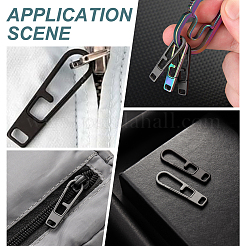 Язычки застежек-молний из титанового сплава&nbsp;PALLOY-WH0048-33A