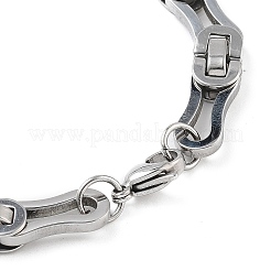 Комплект из ожерелья и браслетов из прямоугольной цепи из нержавеющей стали 201 с вакуумным покрытием PVD SJEW-G083-17EBP