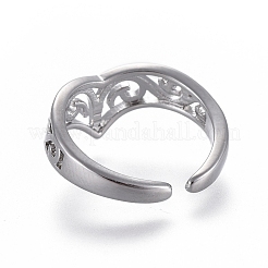 Регулируемые латунные кольца на мыске RJEW-EE0002-10P