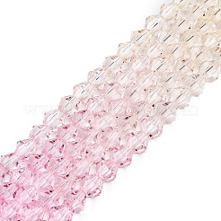 Hilos de cuentas de vidrio con pintura para hornear de color degradado&nbsp;LS-DGLA-A039-T6mm-A01