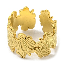 Открытое манжетное кольцо из нержавеющей стали 304&nbsp;RJEW-C067-20G