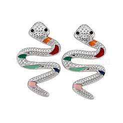 Серьги-гвоздики из нержавеющей стали 304 с эмалью&nbsp;LS-EJEW-Z116-02P