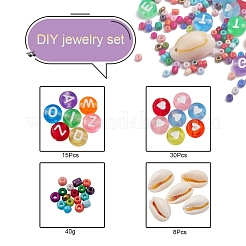 Kit per la ricerca di gioielli con perline di vetro fai da te&nbsp;DIY-YW0004-64