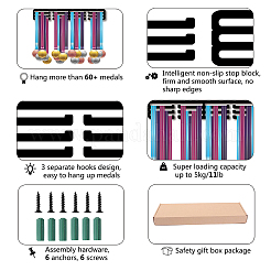 Слово джиу-джитсу мода железная медаль вешалка держатель дисплей настенная стойка&nbsp;ODIS-WH0021-038