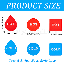 12шт 6 стиля акриловые публичные знаки&nbsp;AJEW-CP0007-37