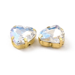 Сердце пришить стразами DIY-E062-04G-02