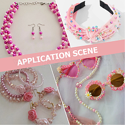 1200 шт. нити из круглых бусин из перламутрового стекла с покраской&nbsp;HY-SP0001-02