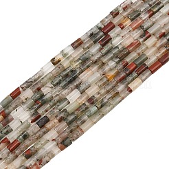 天然のアフリカブラッドストーンビーズ連売り  コラム  4x2mm  穴：0.8mm  約102個/連  15.75''（40センチメートル）&nbsp;GG-CBAED3F-A10