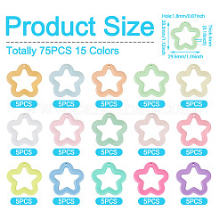 55шт 11 цвета непрозрачные акриловые подвески&nbsp;MACR-TA0002-46