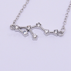 Collane di pendenti con strass in lega&nbsp;NJEW-WH0007-02G