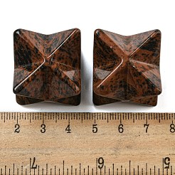 Натуральный бисер из обсидиана из красного дерева G-A206-01B-64