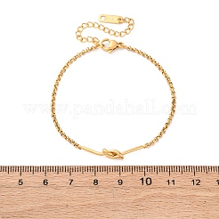 Браслеты из звеньев с узелками из нержавеющей стали 304 BJEW-R027-04G