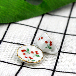 2шт вишневый узор мини фарфоровая чашка и блюдце набор BOTT-PW0001-209