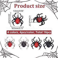 16шт 4 стиля подвески из сплава со стразами RB-WR0001-02