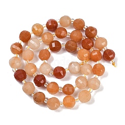 Натуральный красный авантюрин бисер нитей G-G182-B36-03