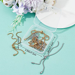 10 шт. 2 цвета регулируемые слайдер-браслеты из нержавеющей стали 304 изготовление&nbsp;STAS-BBC0001-85