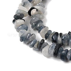 Brins de perles de quartz rutilé bleu natura&nbsp;GG-CBAC13F-B02-01
