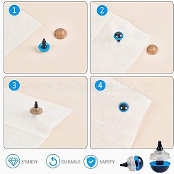 Yeux de poupée en plastique de l'artisanat&nbsp;DIY-GA0001-18