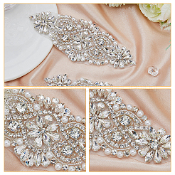 2 pieza de aleación con rhinestone para coser y decorar.&nbsp;DIY-FH0006-82S