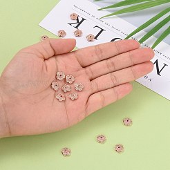 5 -petal латунные микро проложить четкие кубического циркония крышки шарика&nbsp;X-ZIRC-P001-31RG