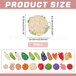 Непрозрачные кабошоны из смолы&nbsp;RESI-WH0038-67