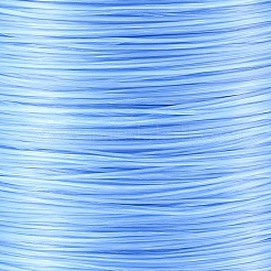 平らな日本の水晶弾性ストレッチスレッド  ブレスレット用ジェムストーンジュエリービーズクラフト作り  空色  0.5mm  約328ヤード（300m）/ロール&nbsp;EW-Z001-A13