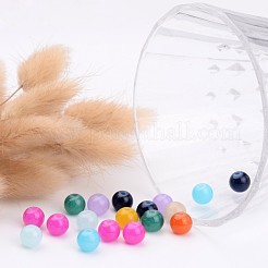 Имитация нефрита стеклянные круглые бусины X-GLAA-A022C-8mm-M