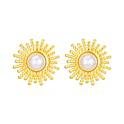 Geometrische Ohrstecker aus 304 Edelstahl mit Sonnenmotiv&nbsp;LS-NK4647