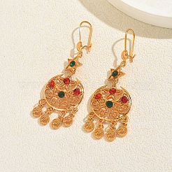 Серьги-люстры из сплава в форме луны и звезды&nbsp;KY9865